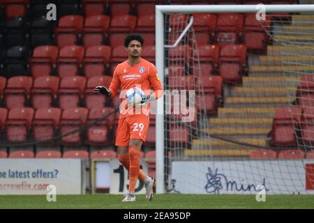 Shamal George of Colchester United - Leyton Orient / Colchester United, Sky Bet League Two, The Breyer Group Stadium, London, UK - 6th. Februar 2021 nur für redaktionelle Verwendung - es gelten die DataCo-Beschränkungen Stockfoto