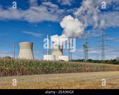 Kernkraftwerk Gundremmingen, Gundremmingen, Offingen, Landkreis Günzburg, Schwaben (Bayern), Freistaat Bayern, Deutschland Stockfoto