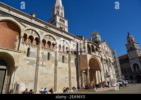 Berühmter Dom von Modena in Italien Stockfoto