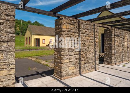 Römische Villa Otrang bei Fließem, Bitburger Land, Eifel, Rheinland-Pfalz, Deutschland Stockfoto