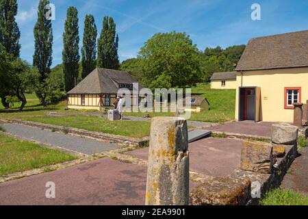 Römische Villa Otrang bei Fließem, Bitburger Land, Eifel, Rheinland-Pfalz, Deutschland Stockfoto