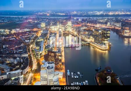 Medienhafen, Düsseldorf Stockfoto