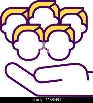 Community RGB-Farbsymbol Stock Vektor