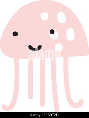 Vektor Hand gezeichnet Krake. Meereswelt des Ozeans. Für Kinder Mode und Schreibwaren, Kindergarten, Scrapbooking, Wohnkultur und Textil, Oberflächengestaltung Stock Vektor