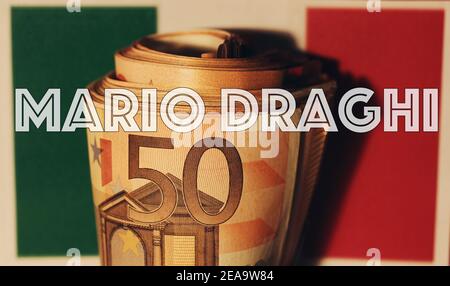 Mario Draghi, italienischer Premierminister Stockfoto