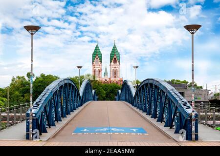 Wiwili-Brücke, Freiburg, Baden-Württemberg Stockfoto
