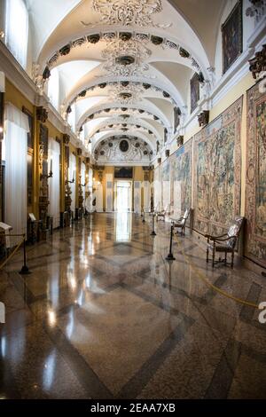 isola Bella, Palazzo Borromeo, Zimmer im Inneren Stockfoto