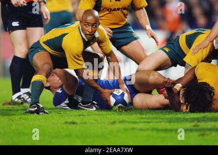 Der Australier George Gregan in Aktion beim Rugby-Testspiel France gegen Australia am 5. November 2005 im Velodrome-Stadion in Marseille. Frankreich. Frankreich gewann 26-16. Foto Stephane Kempinaire/Cameleon/ABACAPRESS.COM Stockfoto