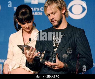 Jennifer Love Hewitt und Dominic Monaghan nehmen am 32nd 10. November 2005 an den jährlichen People's Choice Awards Nominierungen im Roosevelt Hotel in Hollywood, Los Angeles, CA, USA, Teil. Foto von Lionel Hahn/ABACAPRESS.COM Stockfoto