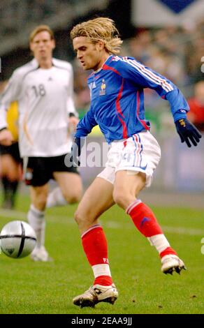 Jerome Rothen von Frankreich während des internationalen Freundschaftsspiel zwischen Frankreich (O) und Deutschland (0) beim Stade de France, in Saint-Denis, Frankreich, am 12. November 2005. Foto von Christophe Guibbaud/CAMELEON/ABACAPRESS.COM Stockfoto