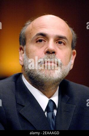 Anhörung über die Ernennung von Ben Bernanke zum Vorsitzenden des Gouverneursrates des Federal Reserve System auf Capitol Hill, Washington, 15. November 2005. Foto von Olivier Douliery/ABACAPRESS.COM Stockfoto