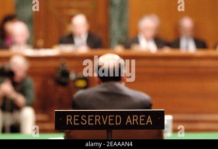 Anhörung über die Ernennung von Ben Bernanke zum Vorsitzenden des Gouverneursrates des Federal Reserve System auf Capitol Hill, Washington, 15. November 2005. Foto von Olivier Douliery/ABACAPRESS.COM Stockfoto