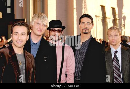 Backstreet Boys Ankunft bei den American Music Awards 2005 im Shrine Auditorium in Los Angeles, CA am 22. November 2005. Foto von Baxter/ABACAPRESS.COM Stockfoto