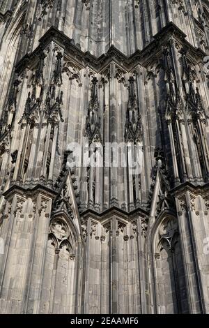 Deutschland, Nordrhein-Westfalen, Köln, Kölner Dom, Türme, Detail Stockfoto