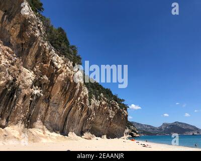 Cala Luna, Golf von Orosei, Meer, Bucht, Strand, Felsen, Sardinien, Italien Stockfoto