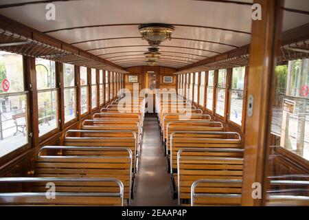 Leerer Zug Wagen, Mallorca Stockfoto