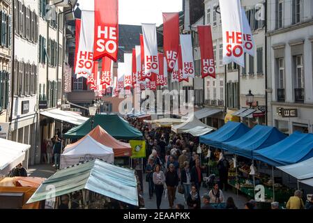 Markttag in Solothurn Stockfoto