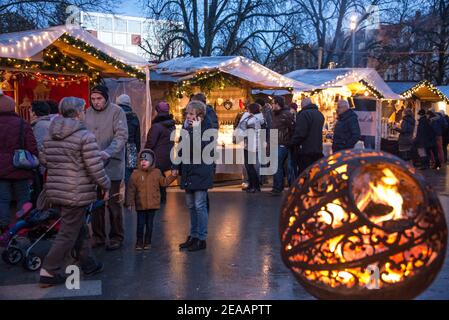 Weihnachtsmarkt in Solothurn Stockfoto