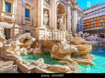 Schöne Brunnen de Trevi in Rom, Italien Stockfoto