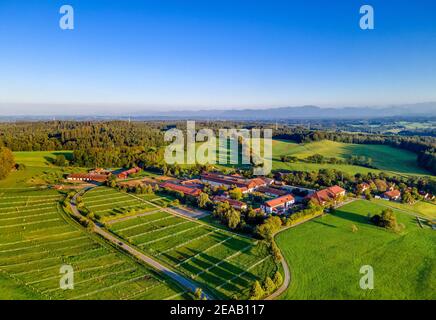 Gut Kerschlach, ehemaliges Klostereigentum der Benediktinerinnen, Gemeinde Pähl, Pfaffenwinkel, Oberbayern, Bayern, Deutschland, Europa Stockfoto