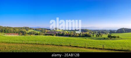 Gut Kerschlach, ehemaliges Klostereigentum der Benediktinerinnen, Gemeinde Pähl, Pfaffenwinkel, Oberbayern, Bayern, Deutschland, Europa Stockfoto