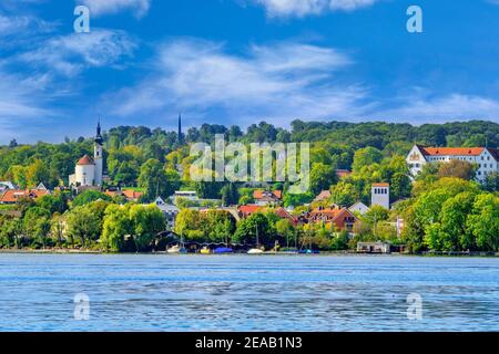 Anzeigen von Starnberg am Starnberger See, Oberbayern, Bayern, Deutschland, Europa Stockfoto