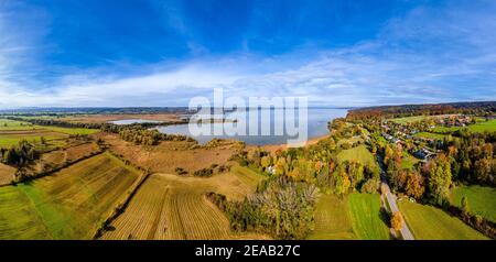 Naturschutzgebiet Ammersee Südküste bei Aidenried, Fünfseenland, Oberbayern, Bayern, Deutschland, Europa Stockfoto