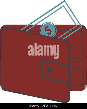 Portemonnaie Symbol Vektor Illustration Vorlage Stock Vektor