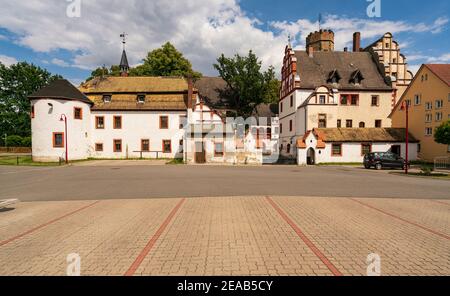 Wasserschloss Windischleuba in Windischleuba, Altenburger Landkreis, Thüringen, Deutschland Stockfoto