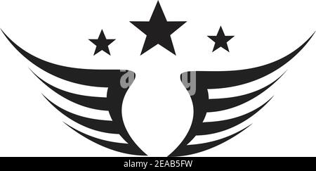 Wing Falcon Logo Template Vector Illustration Design Stock Vektor
