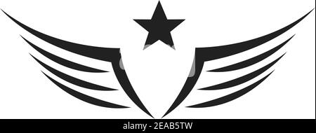 Wing Falcon Logo Template Vector Illustration Design Stock Vektor