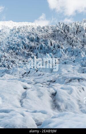 Island, Austurland, Skaftafell, Gletscher, Asche, Eis, Wanderung, Guide Stockfoto