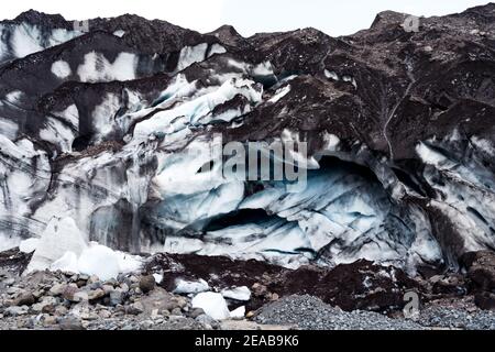 Island, Austurland, Skaftafell, Gletscher, Asche, Eis, Wanderung, Guide Stockfoto