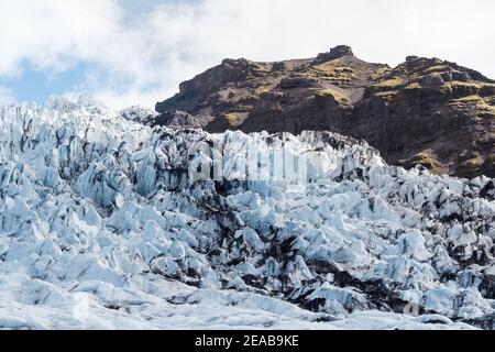 Island, Austurland, Skaftafell, Gletscher, Asche, Eis, Wanderung, Guide Stockfoto