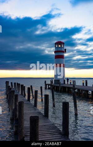 Podersdorf am See, Leuchtturm am Neusiedler See, Burgenland, Österreich Stockfoto