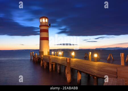 Podersdorf am See, Leuchtturm am Neusiedler See, Burgenland, Österreich Stockfoto