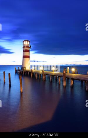 Podersdorf am See, Leuchtturm am Neusiedler See, Burgenland, Österreich Stockfoto