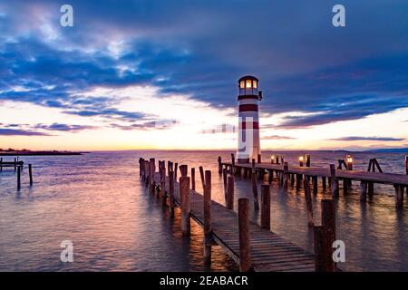 Podersdorf am See, Leuchtturm am Neusiedler See, Burgenland, Österreich Stockfoto