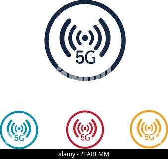 5G Logo Zeichen Vektor VorlagenVektor Technologie Symbol Netzwerk Zeichen 5G Stock Vektor