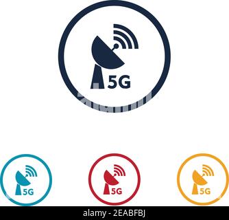 5G Logo Zeichen Vektor VorlagenVektor Technologie Symbol Netzwerk Zeichen 5G Stock Vektor