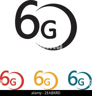 6G Internet-Symbol. Symbol für Mobiltelefon oder Smart device,6th Generation Internet 6G Stock Vektor