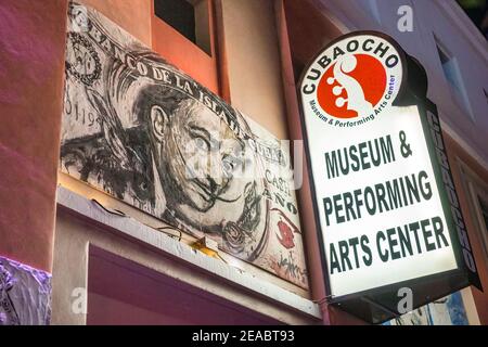 Das Cubaocho Museum and Performing Arts Center in der Calle Ocho in Miamis Little Havana. Stockfoto