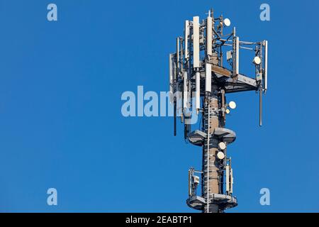 Funkmast, 5G Netzausbau, Symbolbild, Wittmund, Ostfriesland, Niedersachsen, Stockfoto