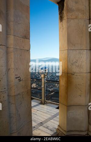 Panoramaterrasse der Kuppel der Kathedrale Santa Maria del Fiore, Florenz Stockfoto