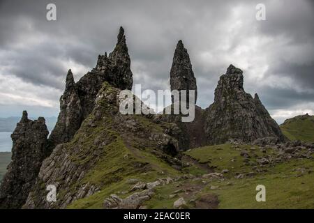 Old man of Storr Rock Formation, Schottland Stockfoto