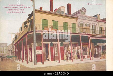 New Orleans LA - Madam Begues berühmtes Frühstückshaus, 200 Jahre alt Stockfoto