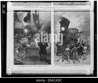 New York City-Flower-Show, zu Hilfe der deutschen und orthopädischen Krankenhäuser, gegeben an der Fifth Avenue und Twenty-Eight Street, März 9th-14th - Mazzanovich. Texas-der große Eisenbahnstreik auf der Stockfoto