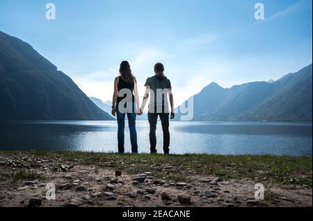 Zweisamkeit am See Stockfoto