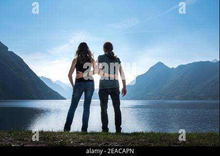 Zweisamkeit am See Stockfoto