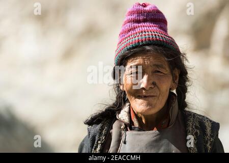 Der Zanskar Fluss im Hemis Nationalpark Stockfoto